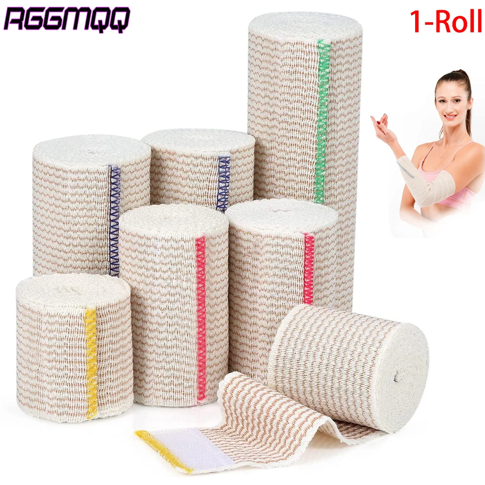 1Roll Premium Elastic Compression Bandage Wrap - Self-Adhesive,Latex-Free,Breathable & Reusable - Strong Support for Sports