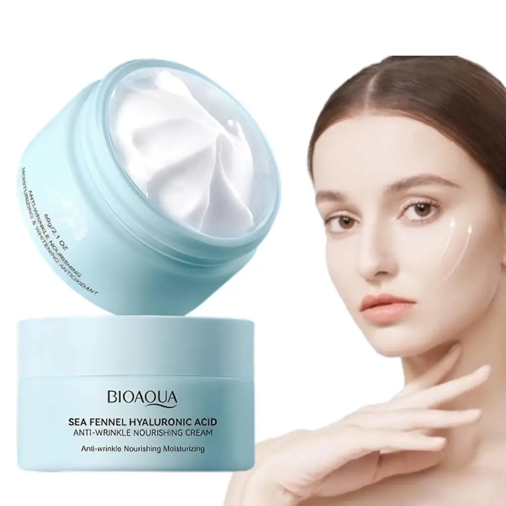 BIOAOUA морской фенхель с гиалуроновой кислотой, питательный крем против морщин, увлажняющий крем для лица, корейский уход за кожей, крем для лица