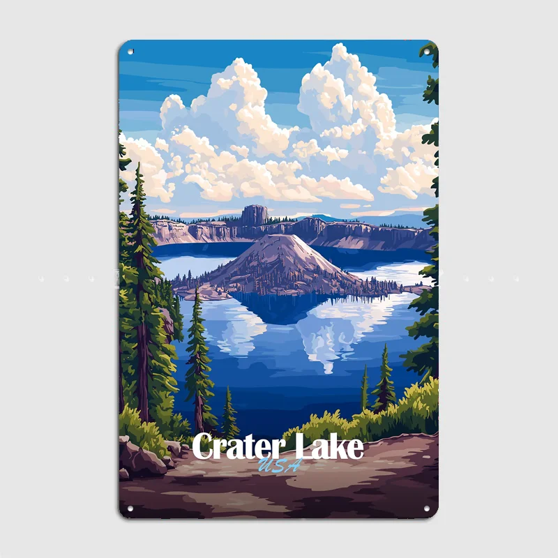 Crater Lake National Park Poster Metal Sign Club Custom Bar Room Decoration Bedroom Indoor Decor Home Wall Decor Posters