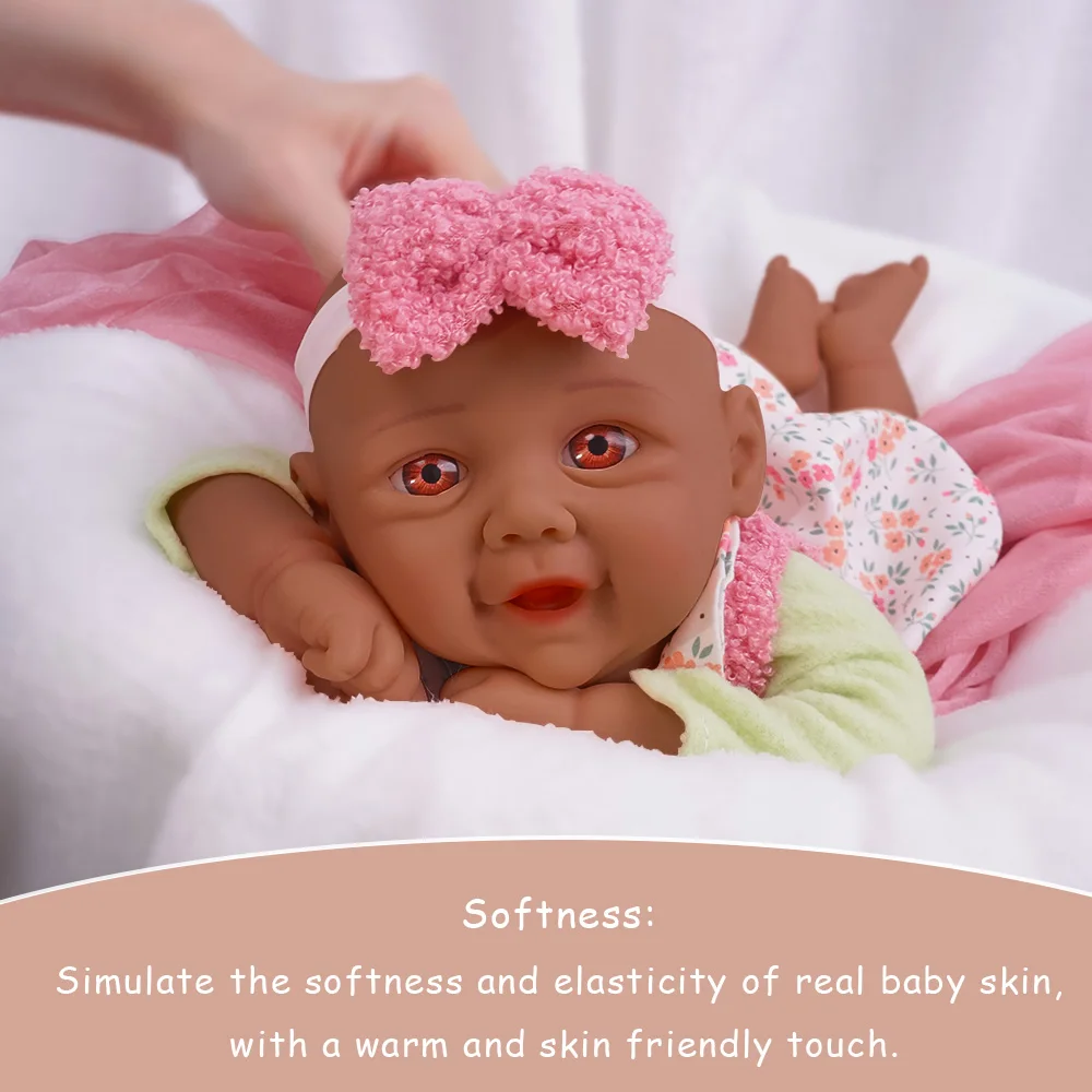 

16.9-inch solid soft silicone cute reborn baby girl 2.6kg real weight realistic design/gift/collection/companionship