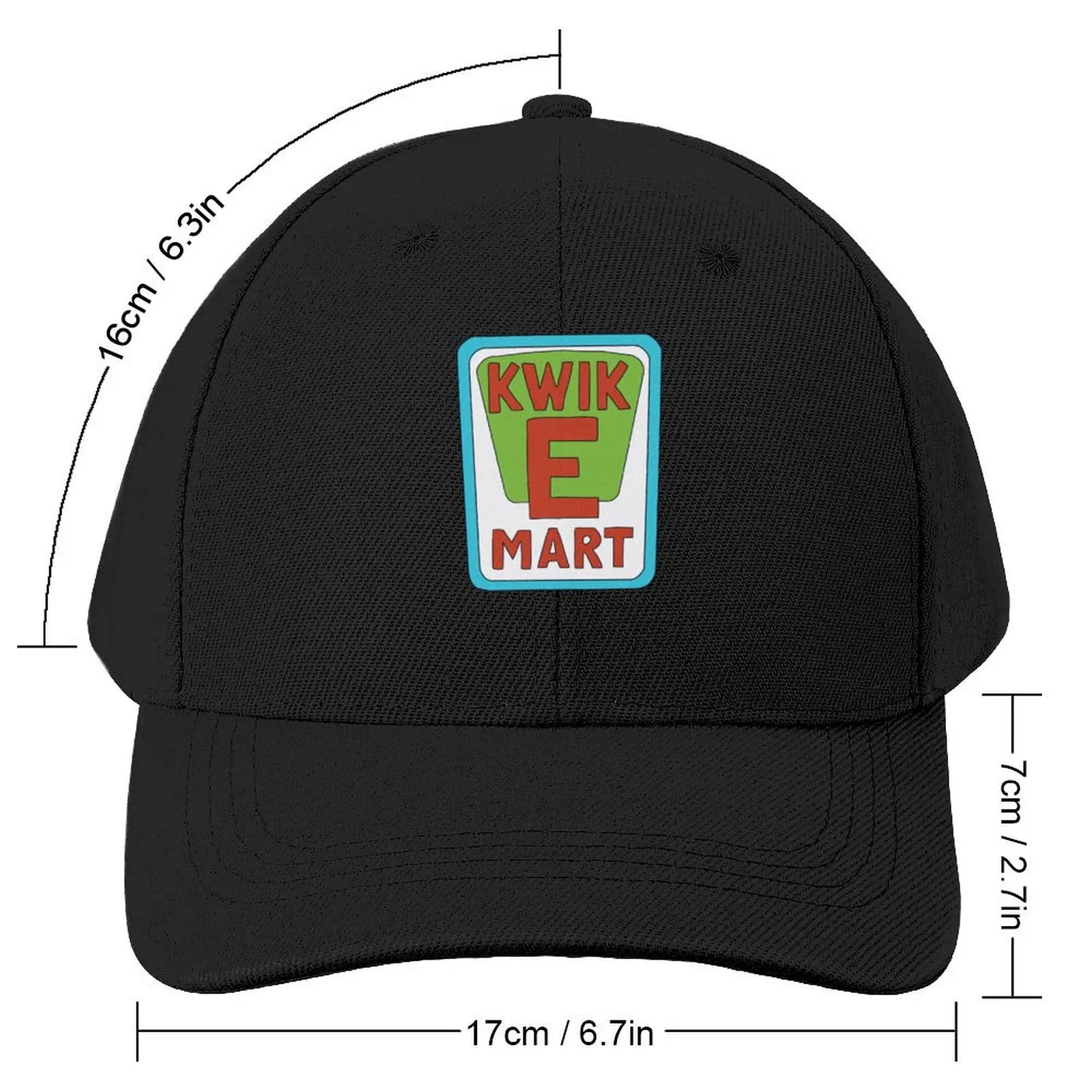 Kwik E Mart Simpsons logo Baseball Cap fishing hat custom caps Elegant Women's Hats Men's