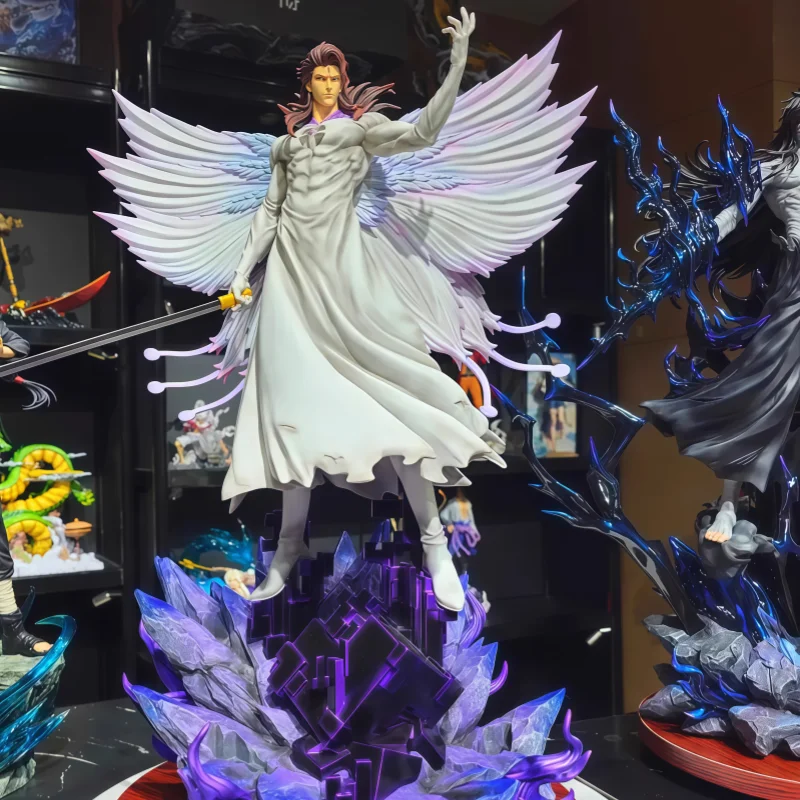 32 cm Bleach Blue Aizen Sasuke Vlinder Transformatie Anime Beeldje Model Standbeeld Collectie Tafelblad Decoratie Vakantie Cadeau