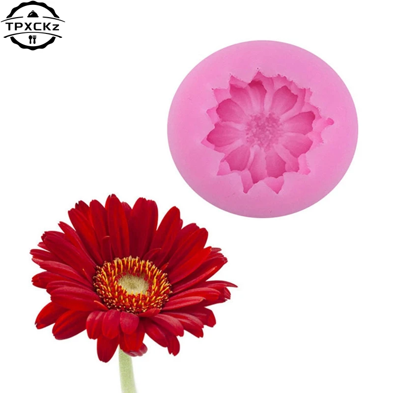 1Pc Daisy Flower Shape Silicone Mold DIY Pastry Cupcake Chocolate Soap Bakeware Mould Fondant Cake Sugar Art Decoration Tools