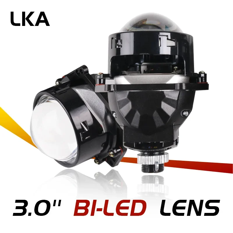 

120W 2PCS 3.0 Inch Bi Led Projector Lens with Angel Eyes DRL Shell for H1 H4 H7 9005 9006 Bulb Universal Headlight Car Accessory