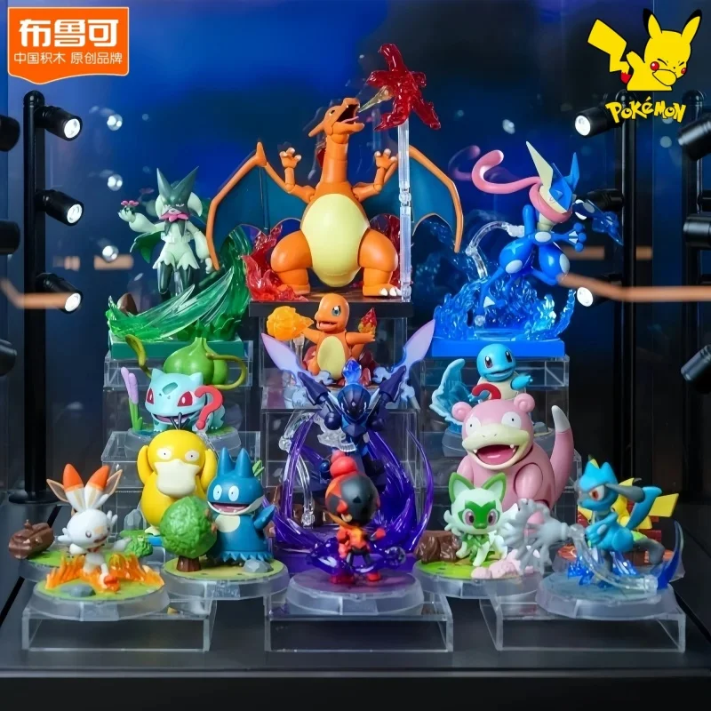 

In Stock BLOKEES Pokémon 02 Slowpoke Gonbe Bulbasaur Squirtle Charcadet Assembled Movable Model Toys Classic edition CV-S