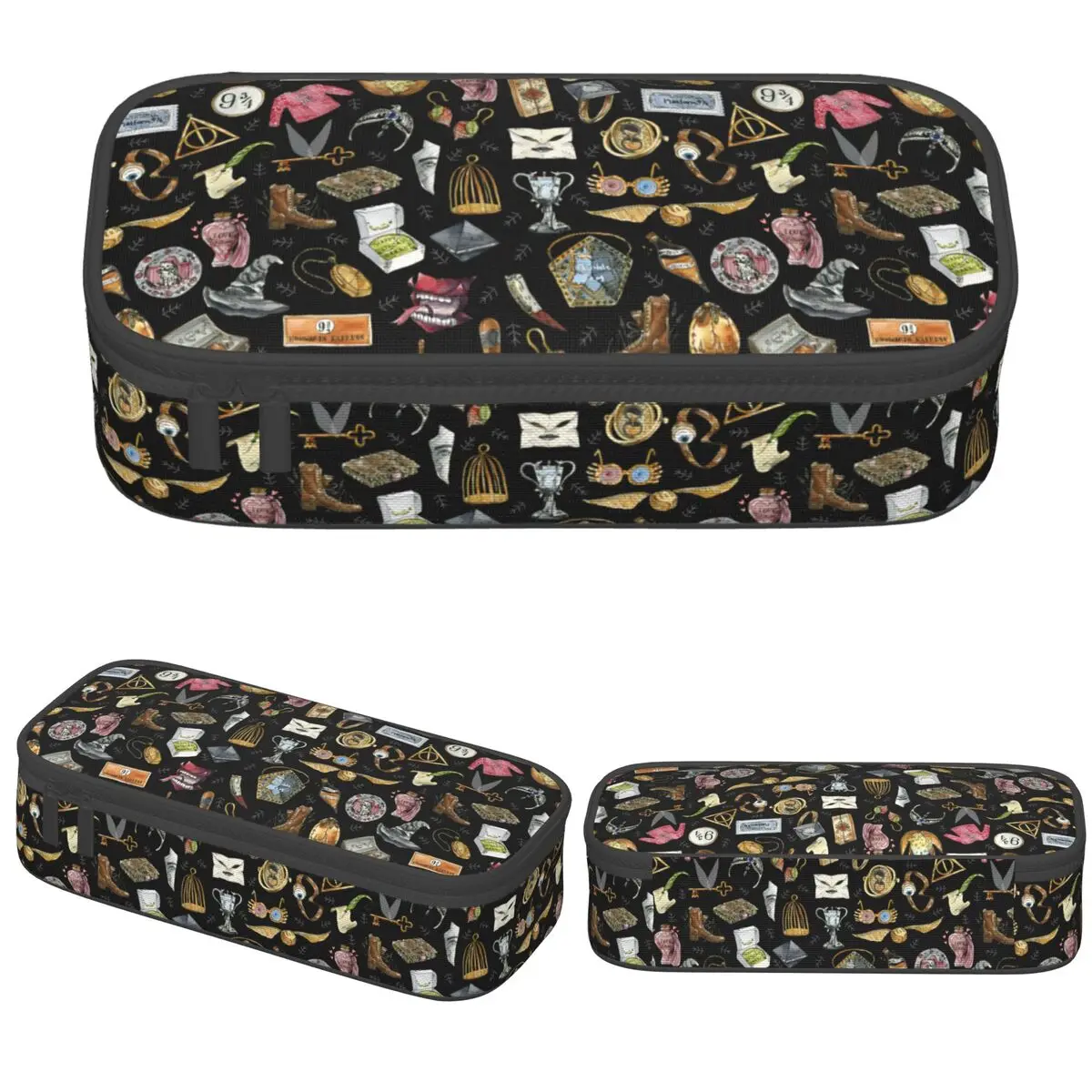 هاريز فيلم P-Potters ماجيك وورلد مقلمة مقلمة صندوق القلم لفتاة صبي حقيبة الطلاب الهدايا المدرسية القرطاسية