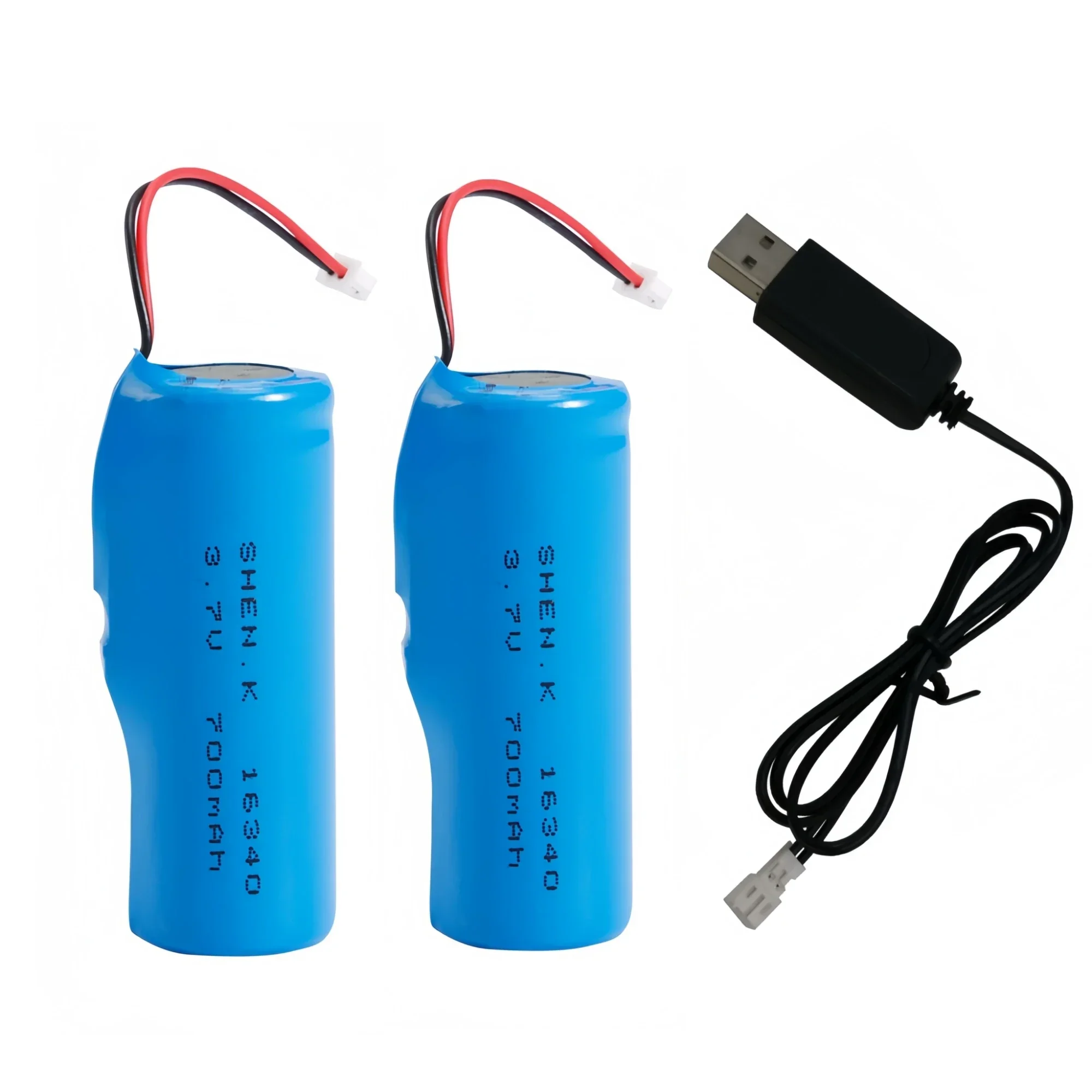 16340 Battery with connector 3.7V 700mAh CR123A with USB Charging cable for Camera Smoke alarm Spy cam Toy Fan Doorbells Monitor