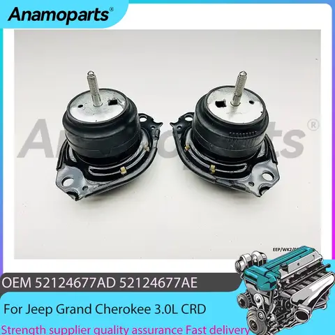 엔진 부품 2x 엔진 마운트 왼쪽 오른쪽 맞춤 3.0L 디젤 Jeep Grand Cherokee 3.0L CRD 2011-2025 EXF EXN 52124677 광고