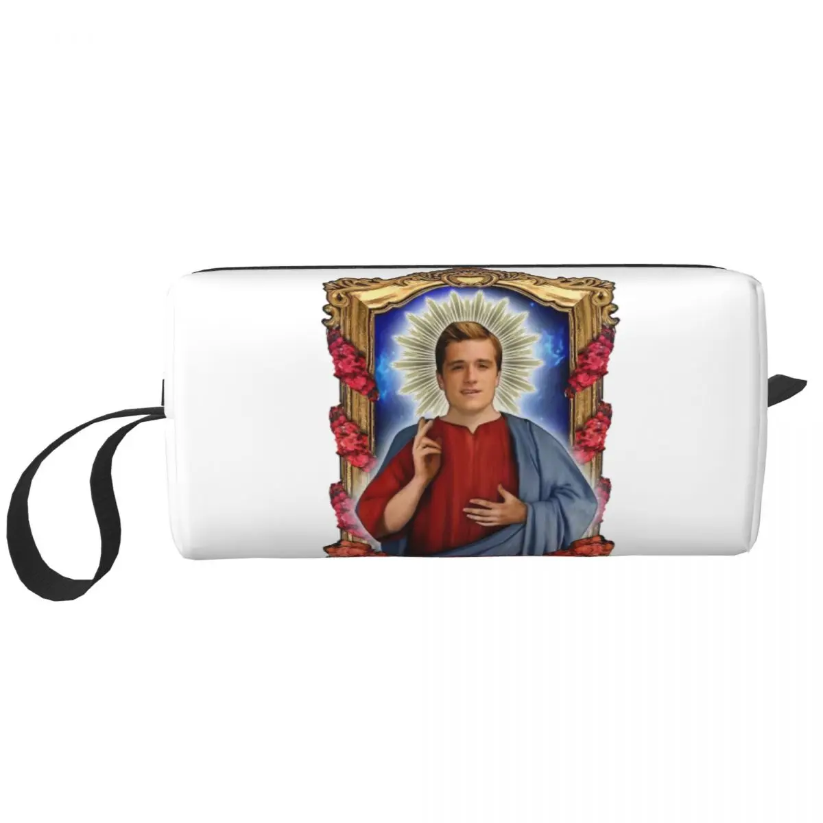 Funny Saint Josh Hutcherson Makeup Bag Large Cosmetic Bag for Men Women Movie Actor Toiletry Bags Dopp Kit