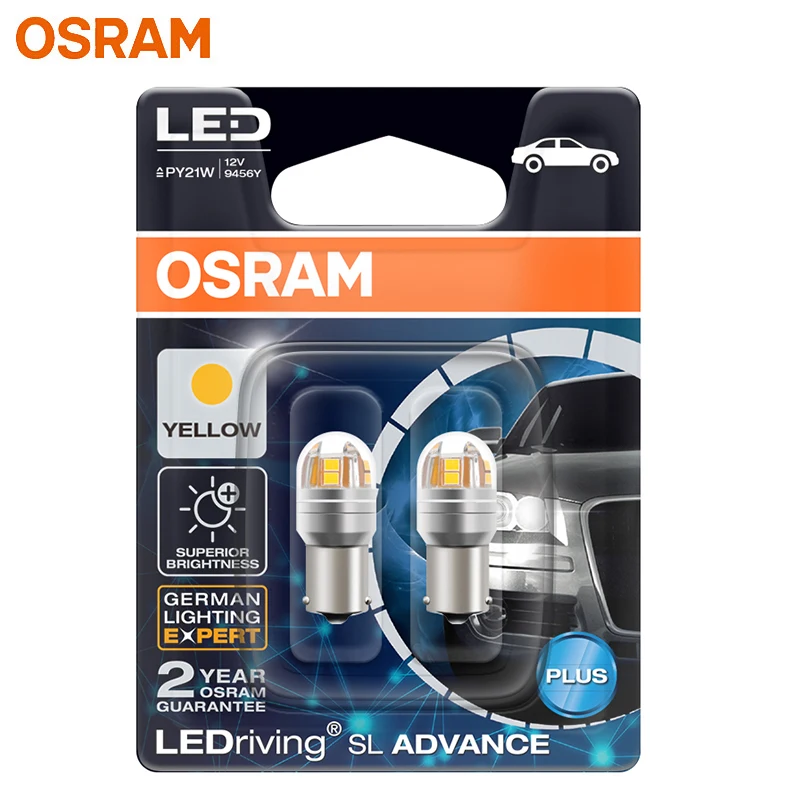 OSRAM LEDriving SL Advance P21/5W S25 1157  12V 2/0.2W 9457R Car Brake Position Stop Bulb LED Signal Light Parking Lamp Red 2X