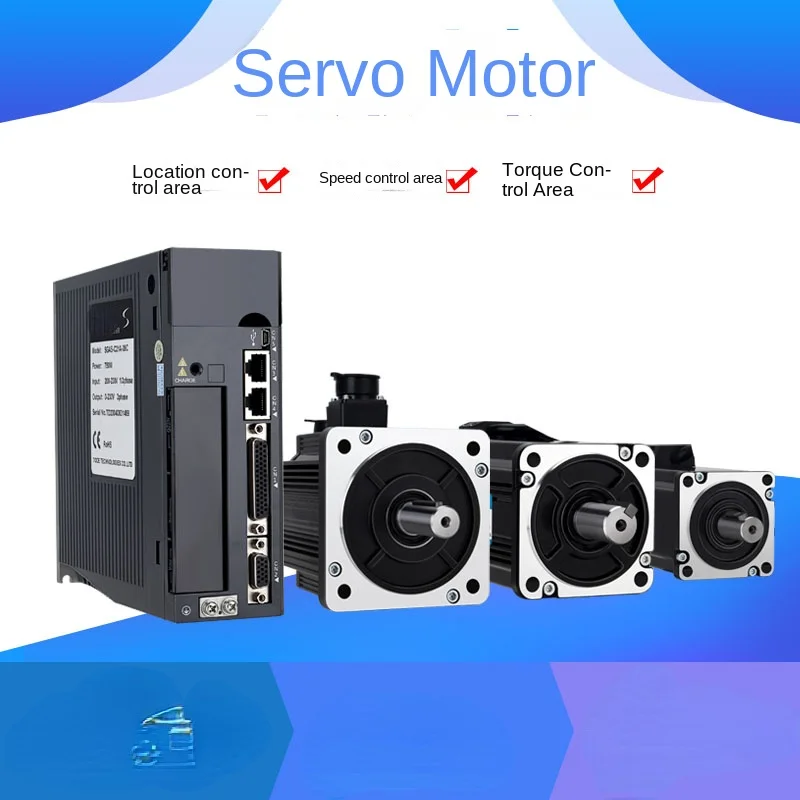 200W400W750W1.5KW AC servo motor driver set 60/80/130 flange servo motor