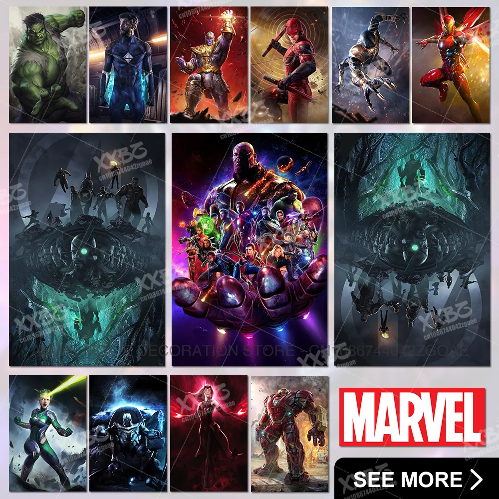 

The Avengers Canvas Painting Captain America HD Print Poster Iron Man Home Decor Thor Wall Art Thanos Picture For Room No Framed