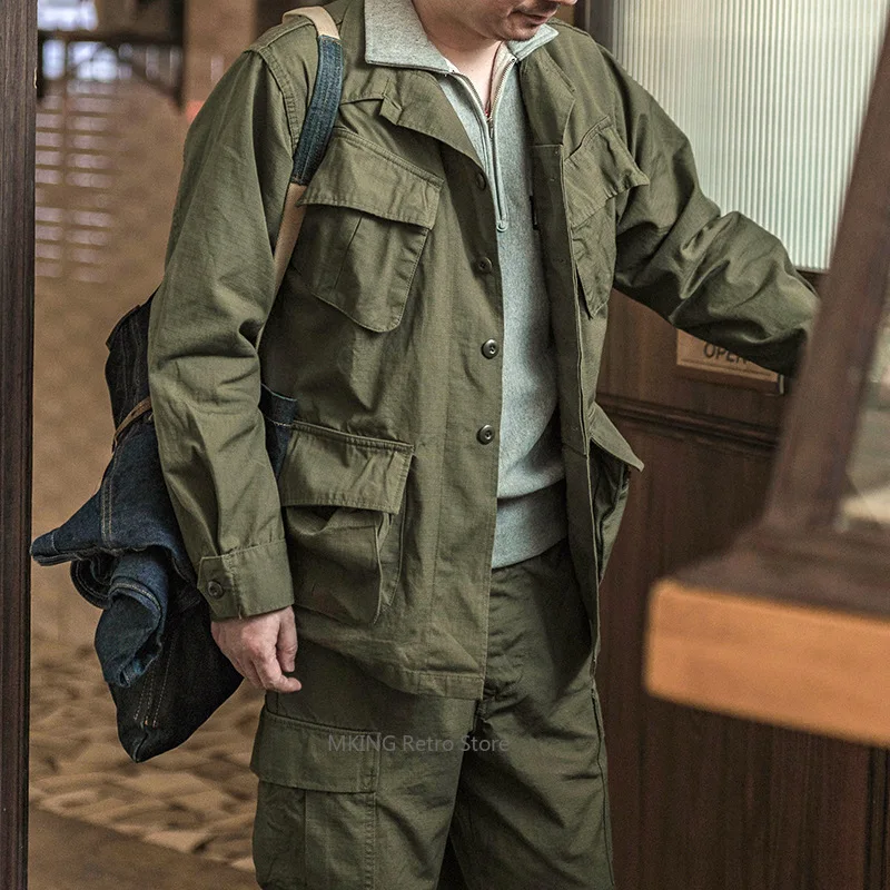 

НЕ АКЦИЯ Вьетнамская война RIP STOP устойчивая к царапинам тканевая куртка мужской тропический боевой костюм TCU пятого поколения