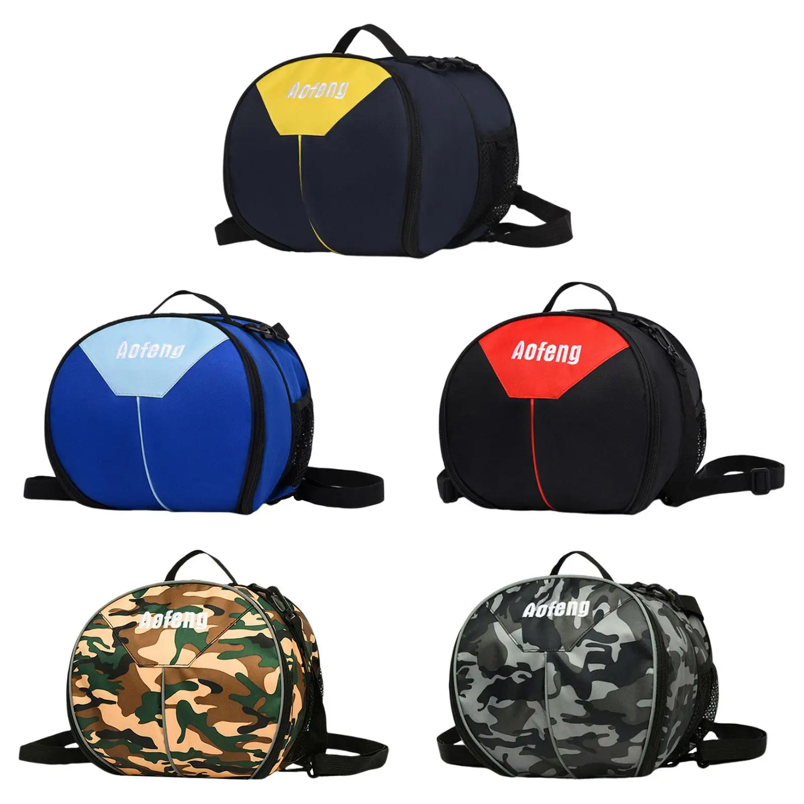 Basketball Shoulder Bag with Two Sides Mesh Pockets Portable Durable Waterproof Sports Ball Bag Soccer Storage Bag