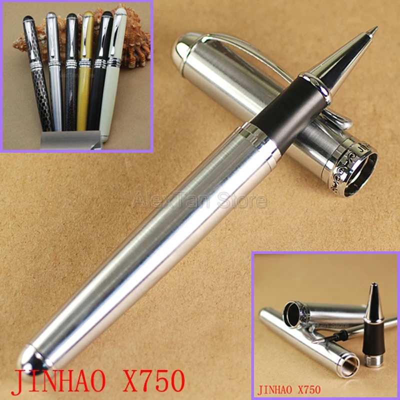 Jinhao X750 Elegant 0.5mm Metal Roller Ball Pen Black Grey Silver Blue Pink Multicolor For Choice Jinhao 750 Business