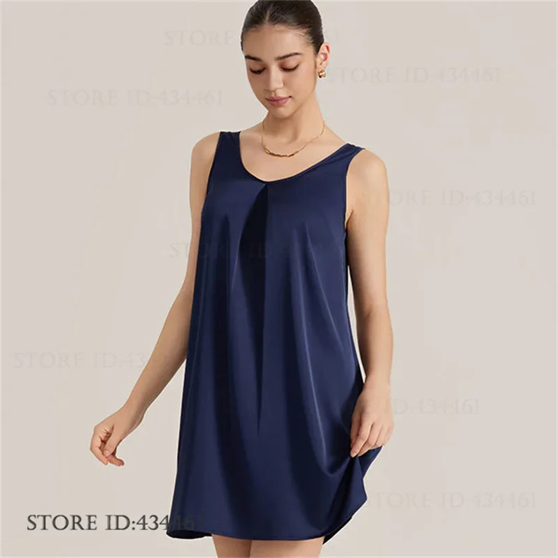 

Women Short Nightwear Backless Lingerie Underwear Babydooll Woman Satin Nightgown Summer New Nuisette Sexy De Nuit Homewear