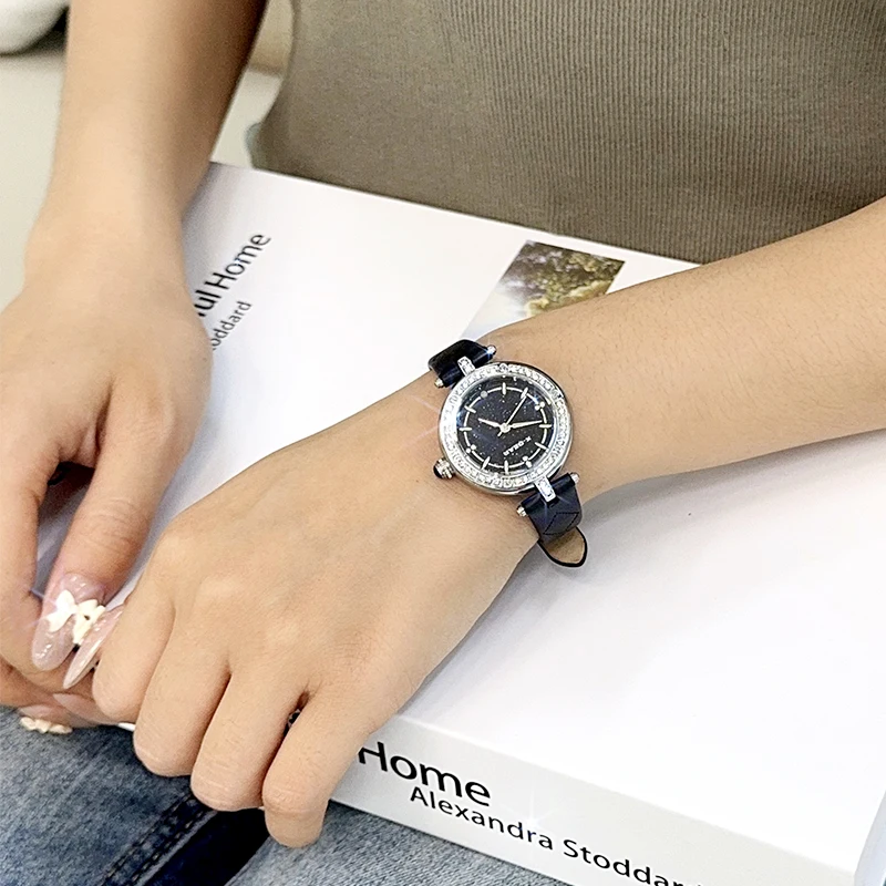 X-GEAR New Luxury Exquisite Elegant Starry Dial Women Quartz Watch Stainless Steel Band Fashion Watch  Gift For Friends Family