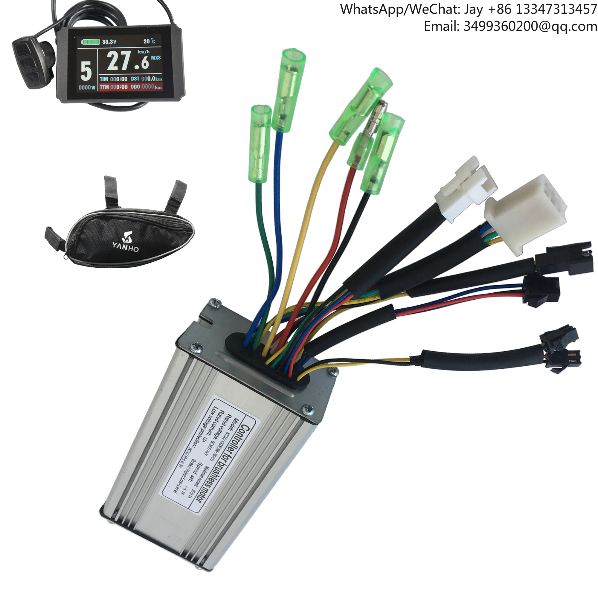 

Склад в США KT 25A Бесщеточный контроллер постоянного тока для электровелосипеда LCD8H Сумка для контроллера с цветным дисплеем для комплектов электровелосипедов 36/48 В 5000 Вт