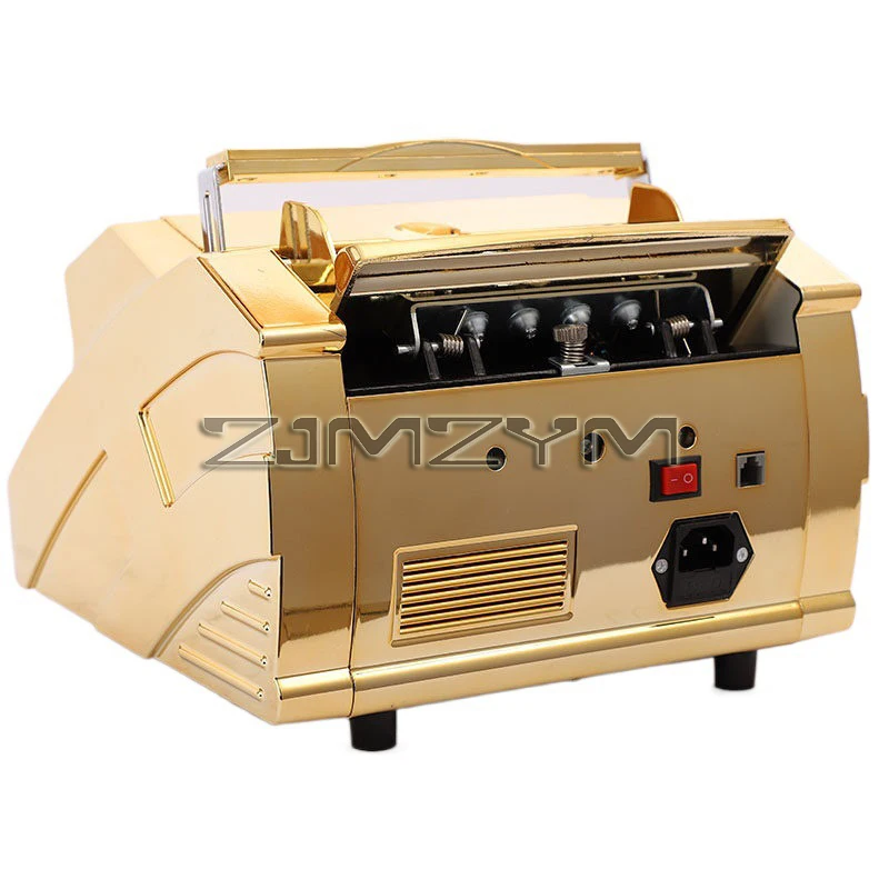 Rilevatore di denaro falso Contatore di banconote Placcatura in oro Macchina per il conteggio di valuta multipla Display LCD