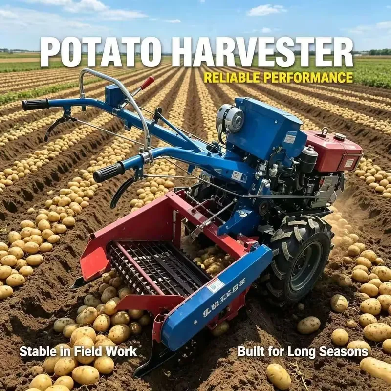 Potato Harvester for Walking Tractor Sweet Potato Harvesting Machine Power Tiller Potato Digger Attachment Walk Behind