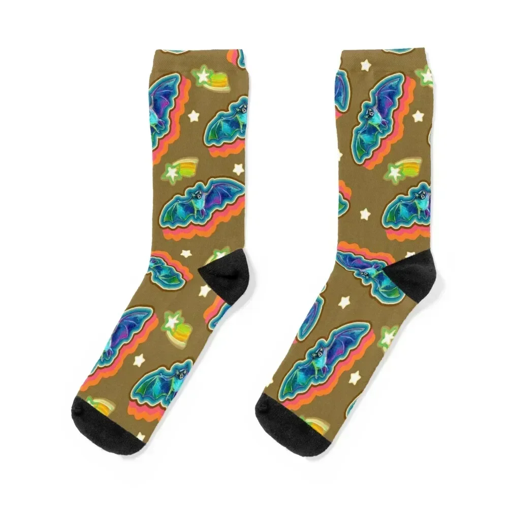 Funky Retro Mini Bat Pattern by Robert Phelps Socks Lots Thermal man winter Run Men's Socks Luxury Women's