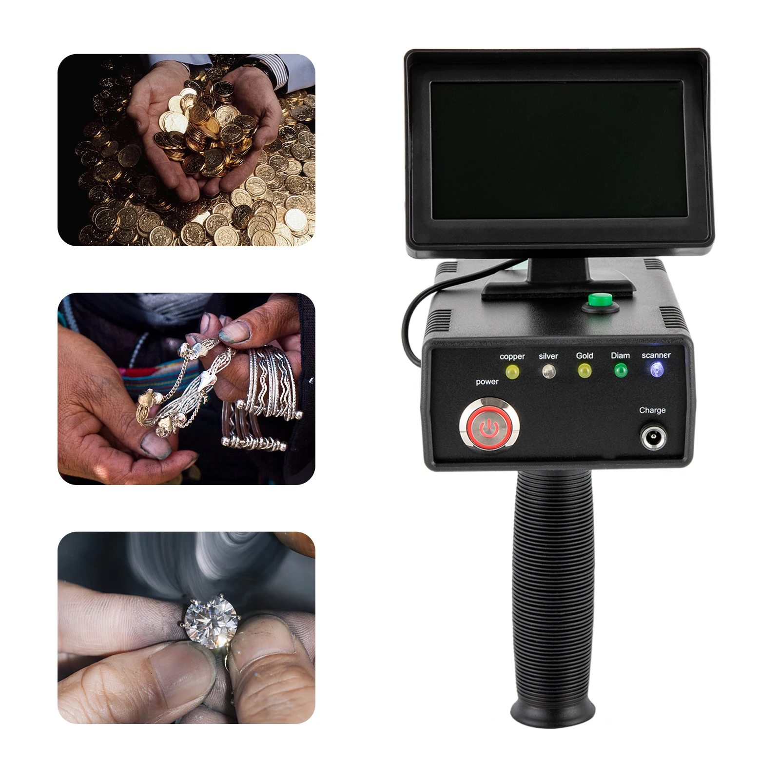 Professional Metal Detector High Precision Underground Metal Detector Locator Long Range Gold Finder 3D LED Display