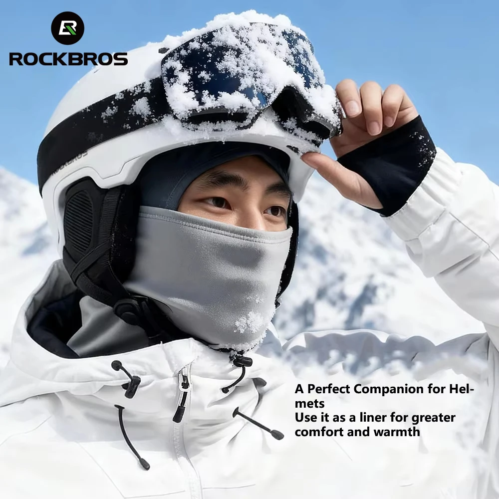 

ROCKBROS Winter Cycling Face Mask Windproof Fleece Thermal Keep Warm Balaclava Ski Cold-Weather Mask Fishing Skiing Hat Headwear
