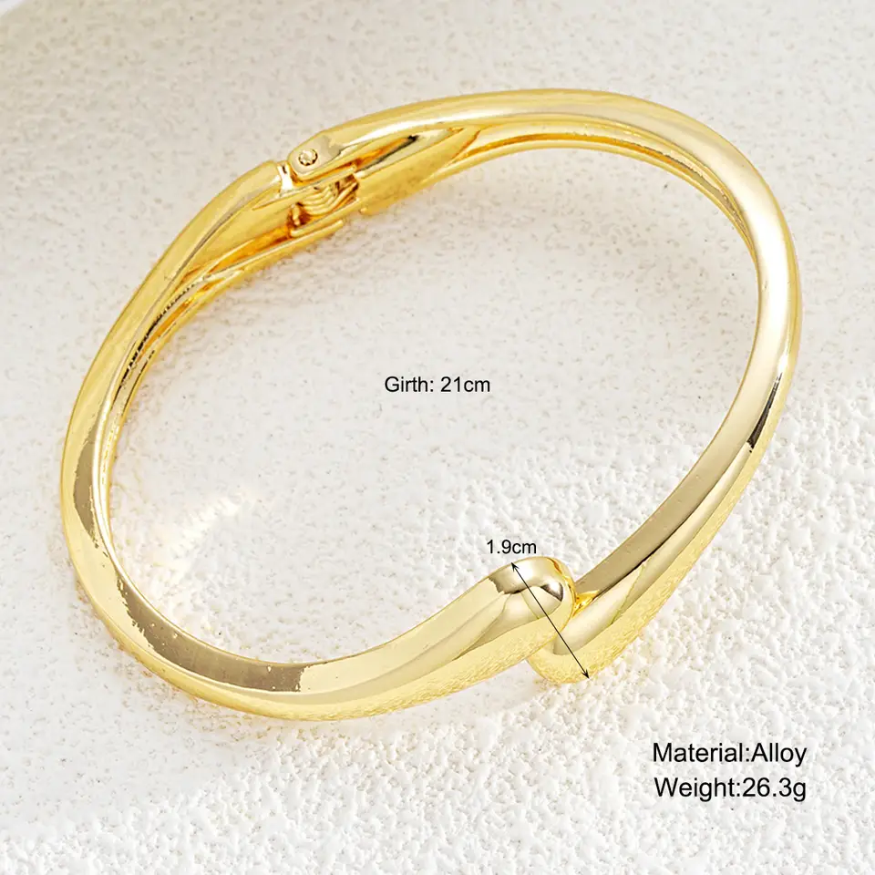 Hot Sale Exaggerate Individuality Metal Smooth Surface Water Drop Bangle for Woman  Adjustable Bracelet Paty Jewelry Daily Wear - 5