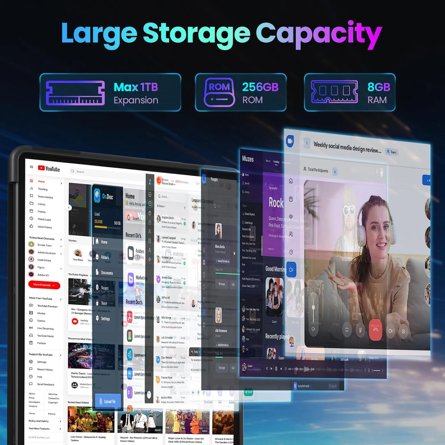 【العرض الأول في العالم】الإصدار العالمي 16 بوصة Android 14 Tablet Helio G99 ثماني النواة 12000 مللي أمبير في الساعة 1920 × 1200 IPS شاشة WiFi Play Store