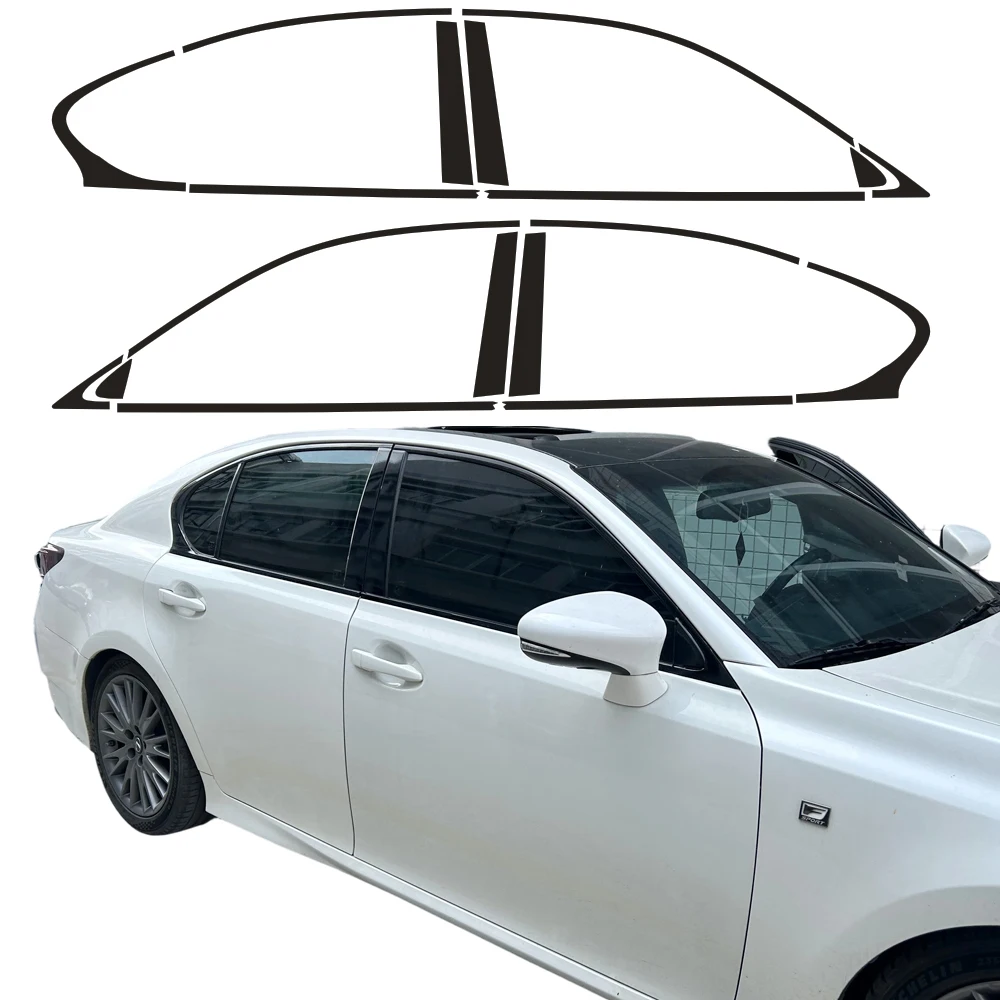 

Exterior Window Trim Chrome Delete protective Film for Lexus GS L10 2012-2020 Glossy/Matte Black Sticker