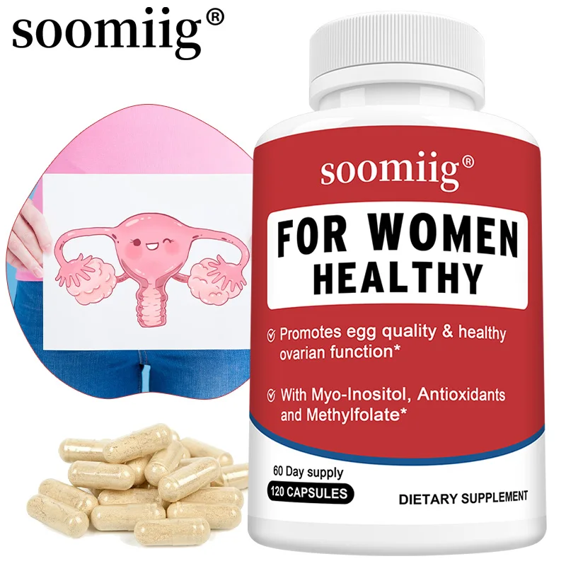 

Soomiig Inositol Capsules for Women Health, Antioxidant, Immune Support, Women's Menstrual Cycle Supplement