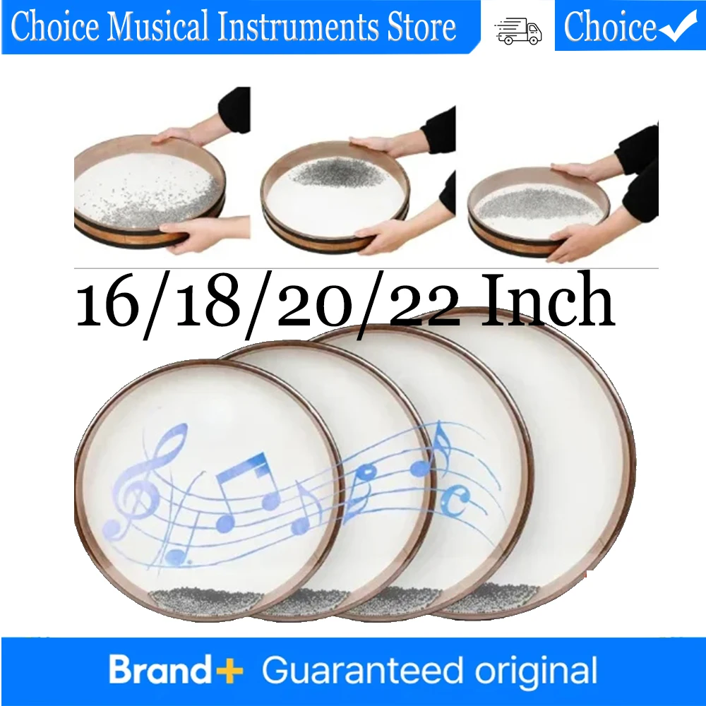 

M MBAT 16/18/20/22 Inch Sea Drum Waves Sound Oceans Drum Sea Waves Sound Drum Wood Shells Handheld Children's Parts