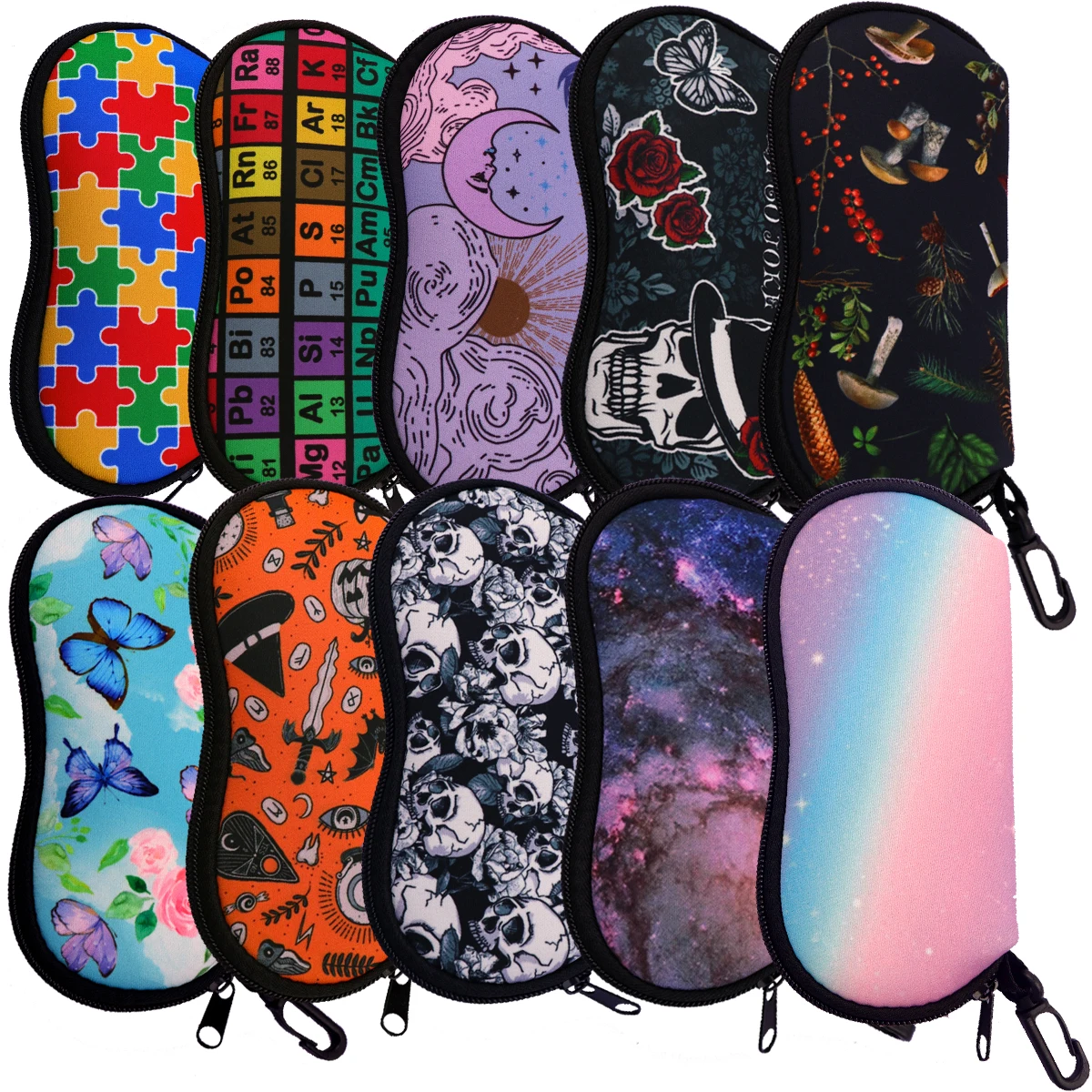 

Rainbow Glasses Bag Portable Accessories Student Teacher Glasses Case Autism Awareness Puzzle Cover Zipper Sunglasses Case Gifts