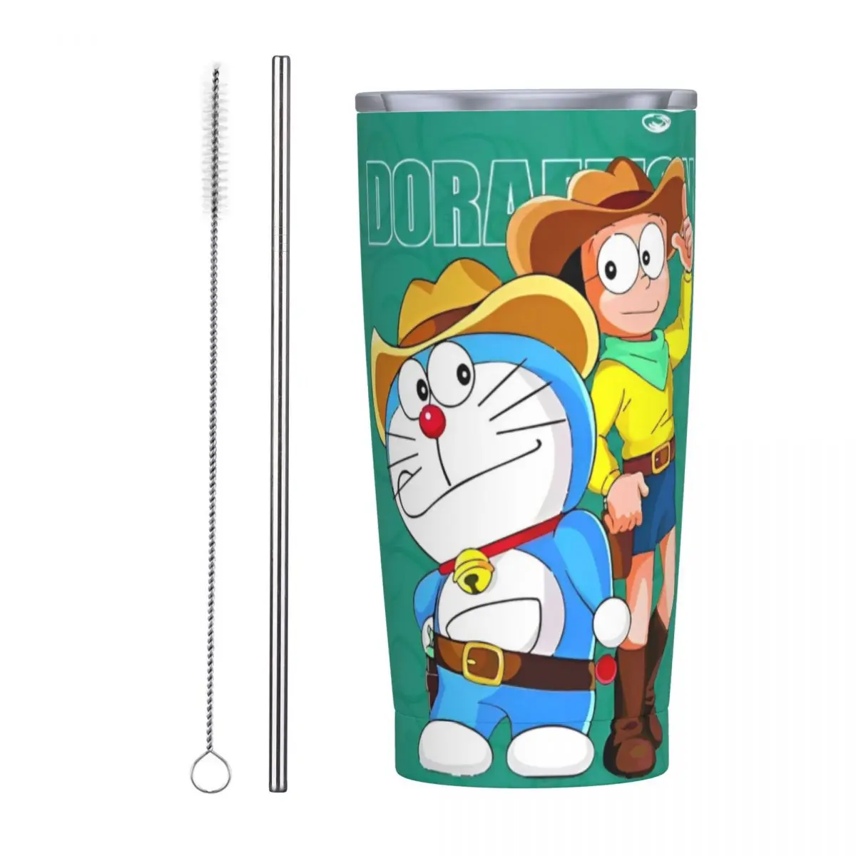 Doraemon Tumbler Cold Drink Water Bottle Keep Heat Stainless Steel Coffee Mug Custom Travelist Car Mugs