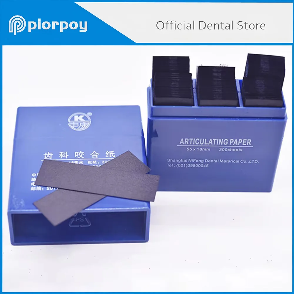 PIORPOY Dental Articulating Paper 300Pc/Box Dentista Occlusive Paper Double-Sided Bite Strips Oral Dentist Teeth Care Whitening