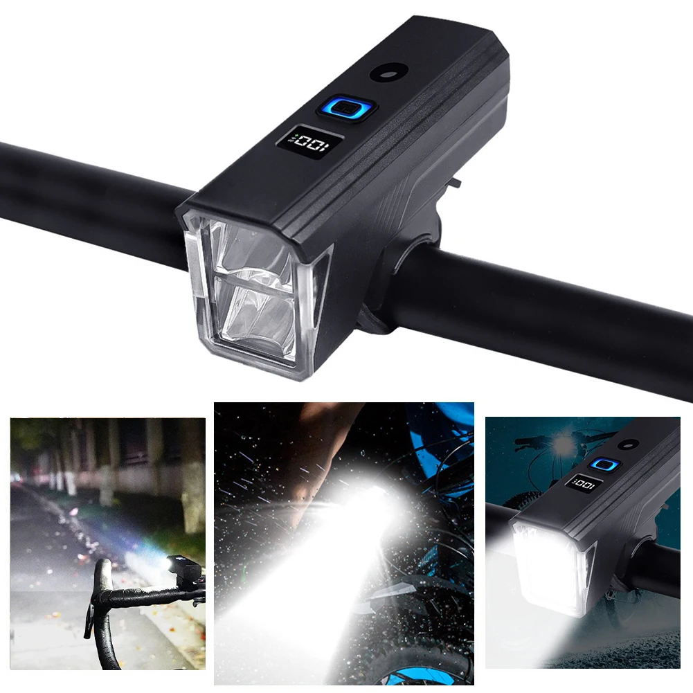 Bike Headlight Bicycle Front Light Flashlight Handlebar Headlight Power Bank Flashlight Type-c Charging MTB Cycling Highlight