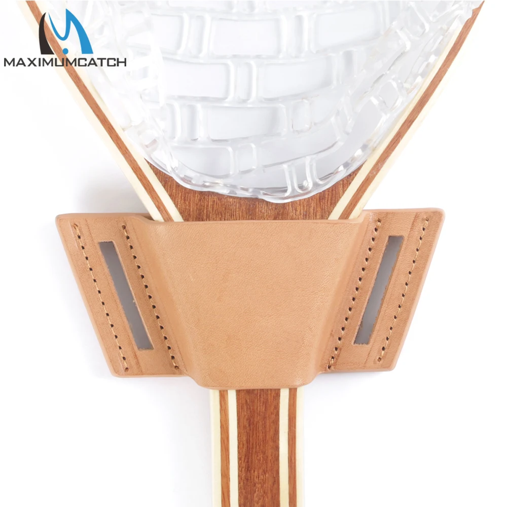 MAXCATCH Fishing Net Holder Belt-on Leather Fly Fishing Net Holster for Adjustable Waist Mount Gear Accessory Outdoor Fishing