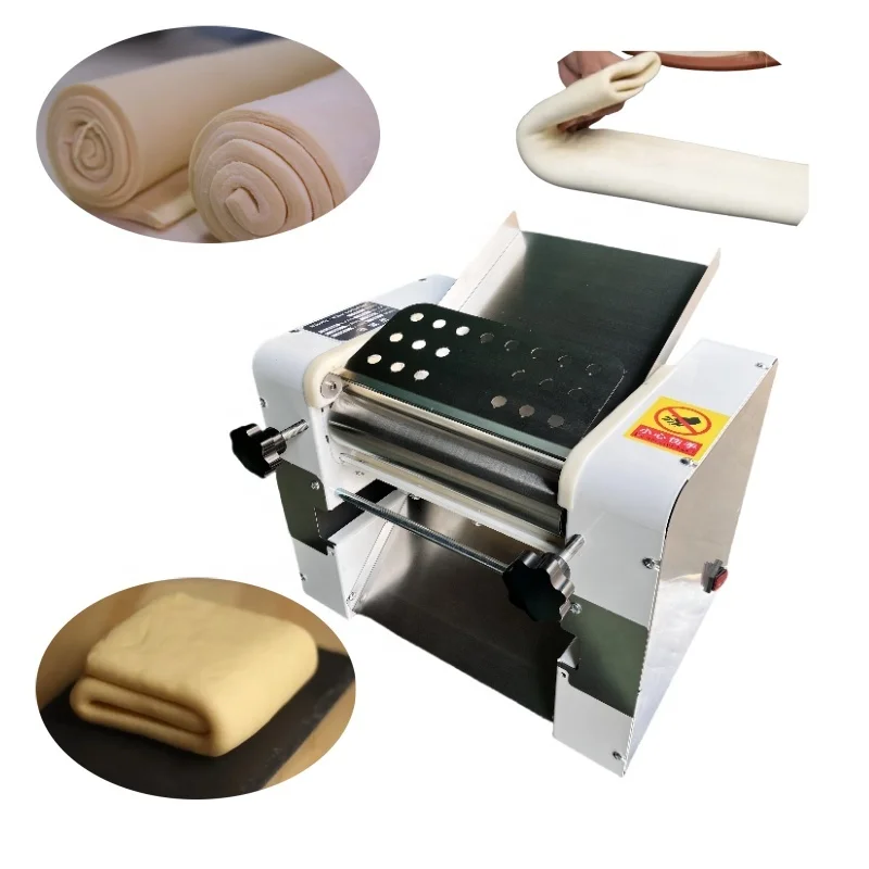 Tabletop Automatic Pizza Bread Roti Chapati Flour Dough Rolling Laminator Machine Dough Sheeter Pasta Press Roller For Bakery