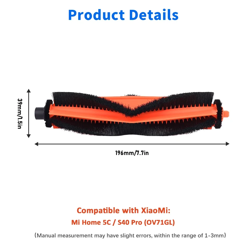 Vacuum Cleaner Rolling Brush Brush Cover Main Brush Guard Parts For Xiaomi Robot Vacuum S40 Pro OV71GL/5C OV42CN /H50 /H50 Pro