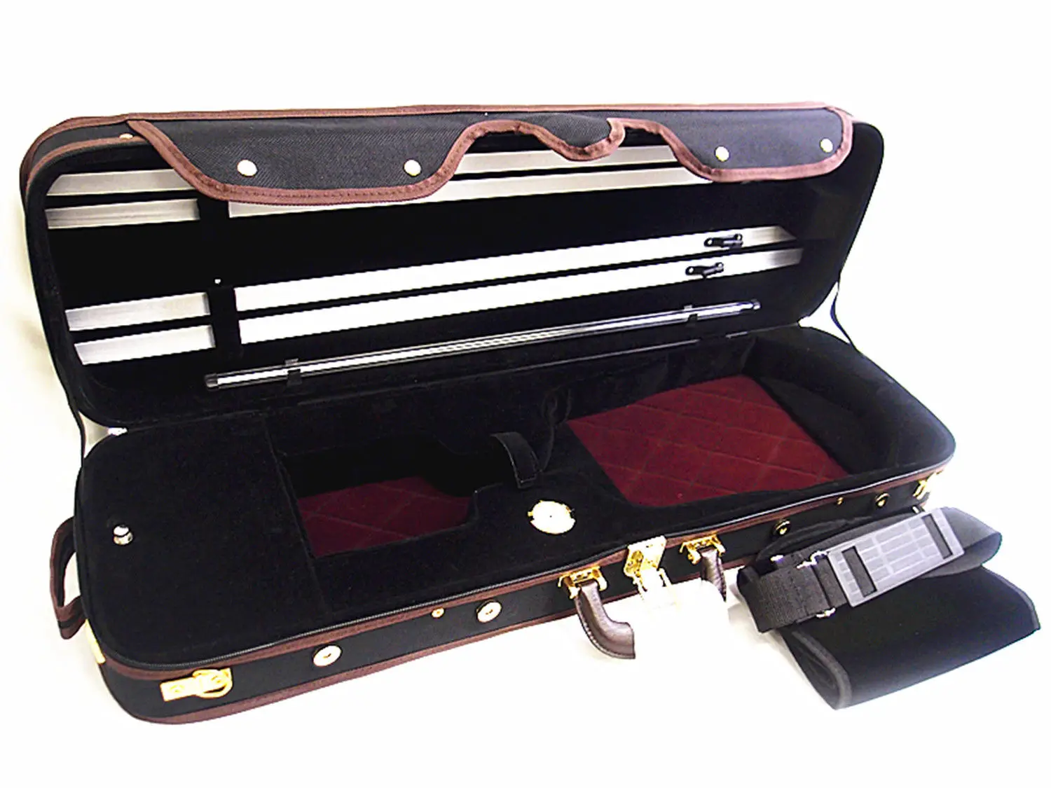 Enhanced Wooden Violin Case 4/4 w/ Hygrometer High Quality Wooden Violin Case