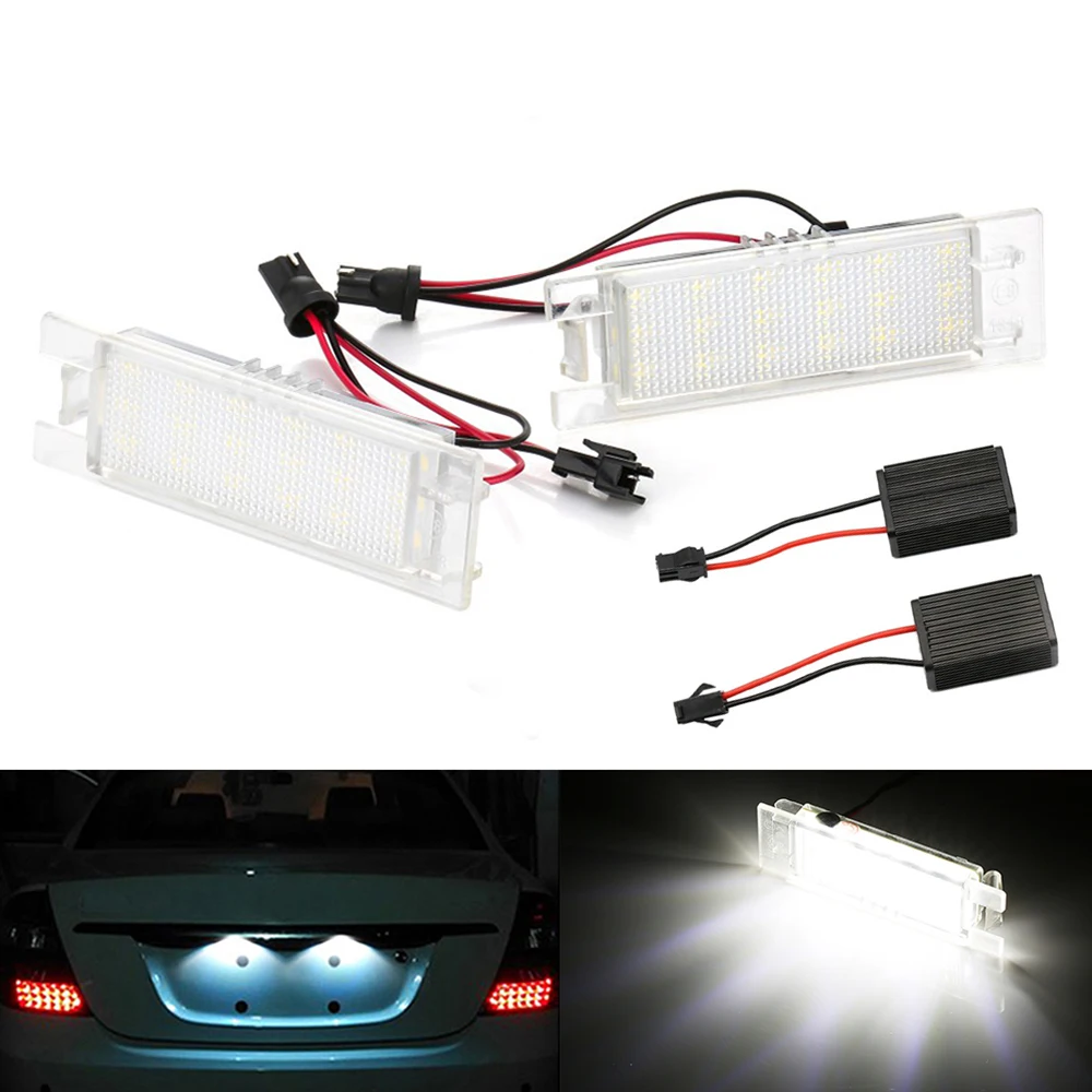 Car License Plate Lamp LED Rear Number Plate Light for Vauxhall Opel Astra Car License Plate LampH J Corsa D Insignia Zafira B