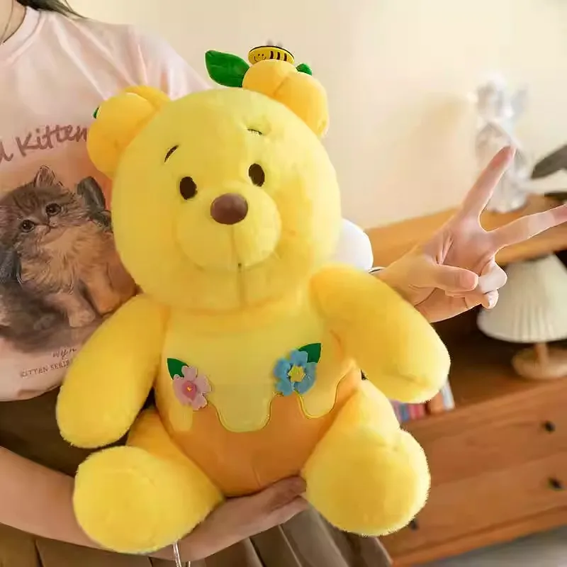 

Мягкая плюшевая кукла Дисней с рисунком мед, Винни-Пух, аниме-игрушка, милая декоративная подушка, украшение для комнаты, детский подарок на день рождения
