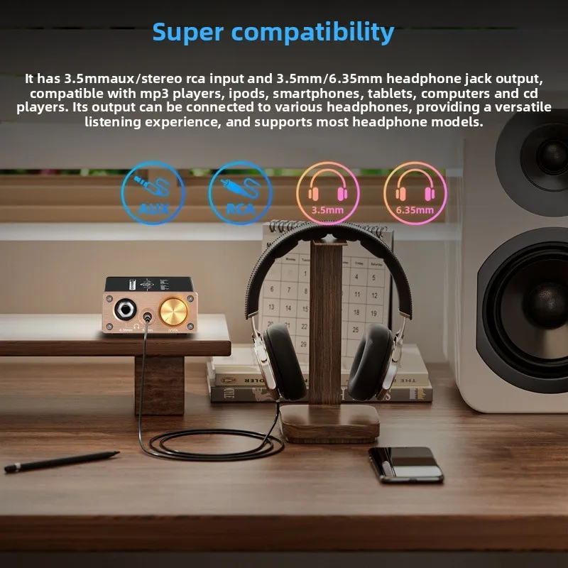 Mini Desktop HIFI Audiophile High-Power Headphone Amplifier U3 Pro Class A Linear Headphone Amplifier Sound Amplifier