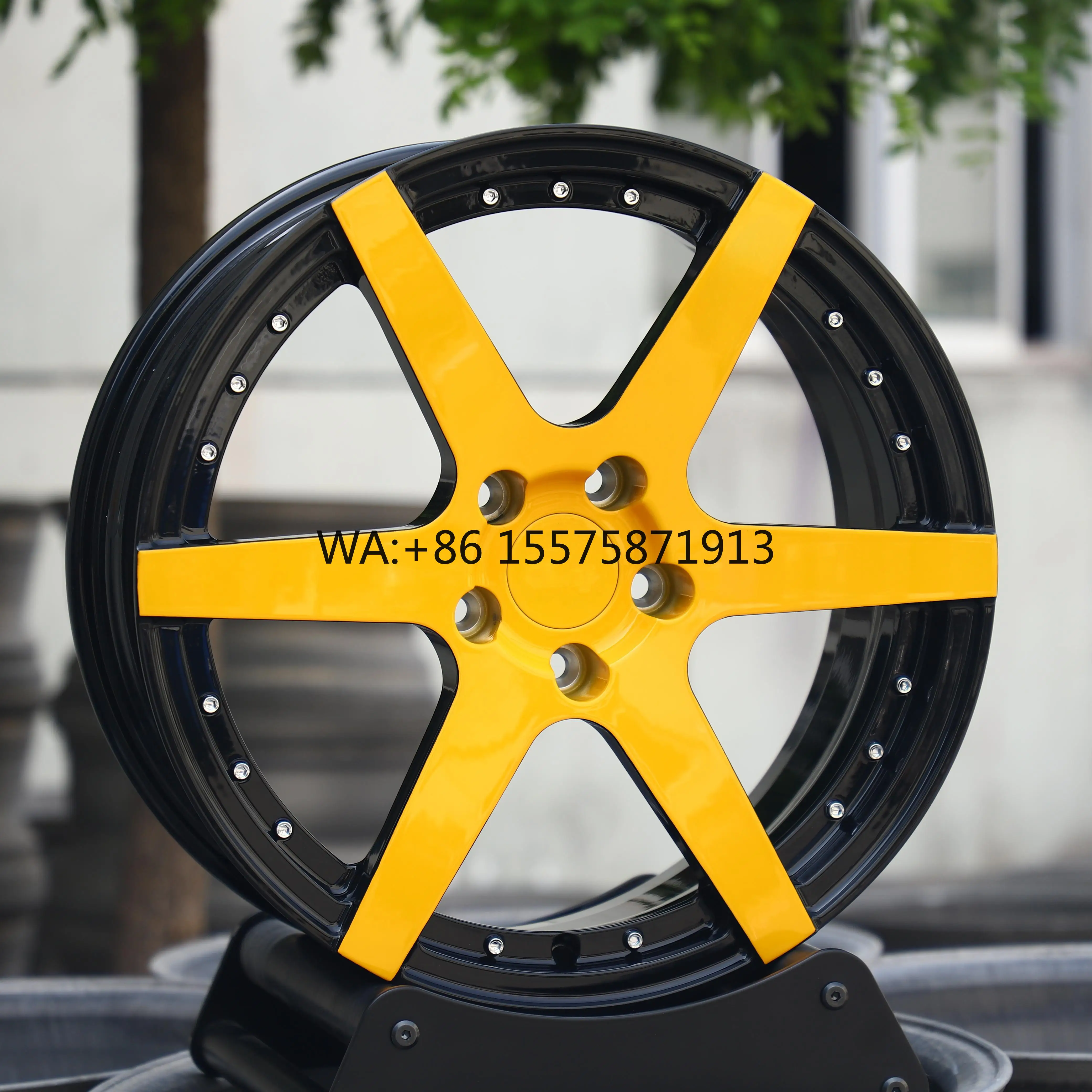 For For ferrari Bugatti Volk Racing Bugatti Chiron volvo Xc90 5108 Wheels 5x112 5x120 5x130 Yellow Alloy Aluminium Forged Wheels