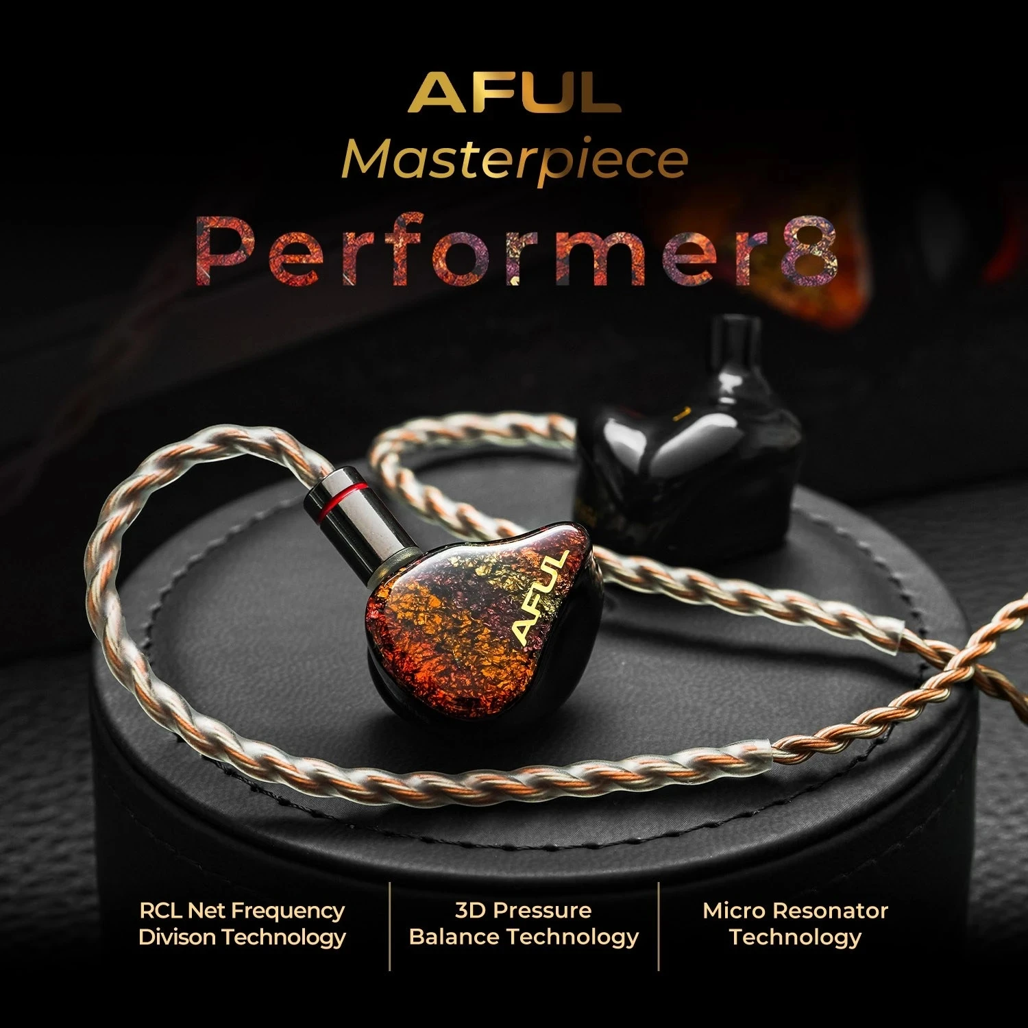 AFUL Performer8 / Performer 8 1DD+7BA Hybrid IEMs In-ear Monitor Wired Earphones with High-purity OCC Silver-plated Cable