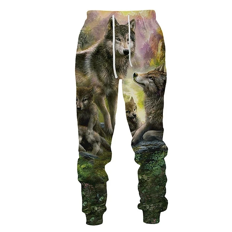New Unisex The Wolf 3D Print Causal Clothing Fashion Men Women  Hip Hop Pants Plus Size S-7XL Trouser Jogger Men