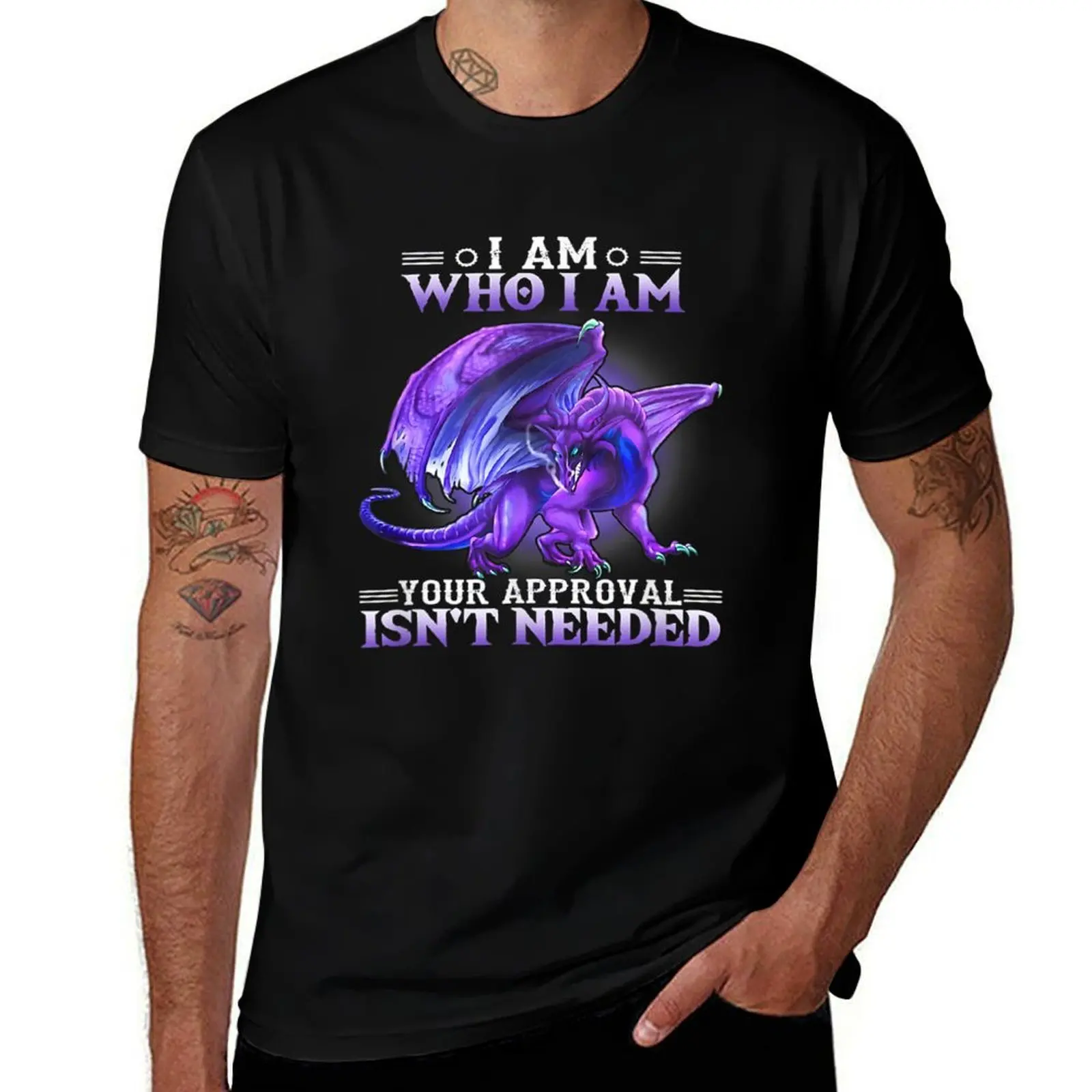 I am who I am your approval isnt needed dragon T-Shirt Outdoor Activity Sports T-Shirt