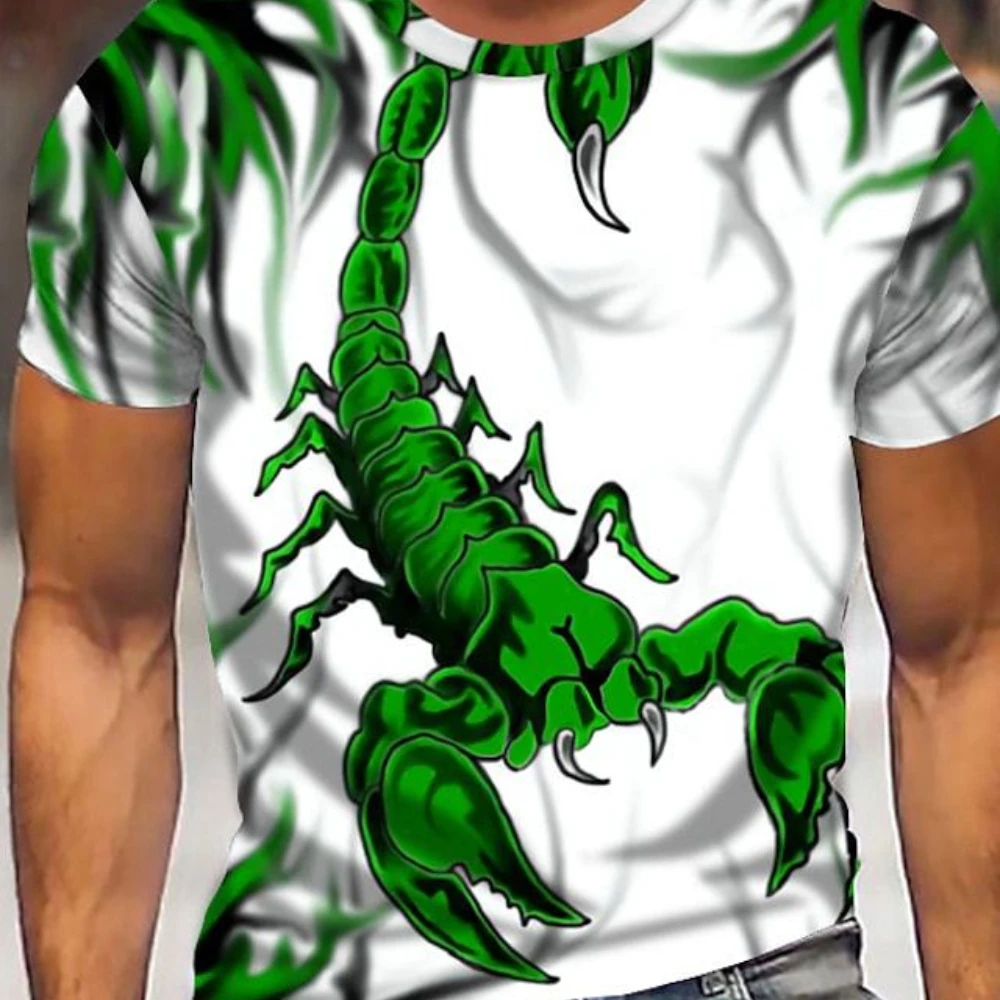 

Scorpion Animal 3D Printed T Shirt Men Street Fashion Style Oversized Hip Hop T Shirt Summer Personality Trend Shirt