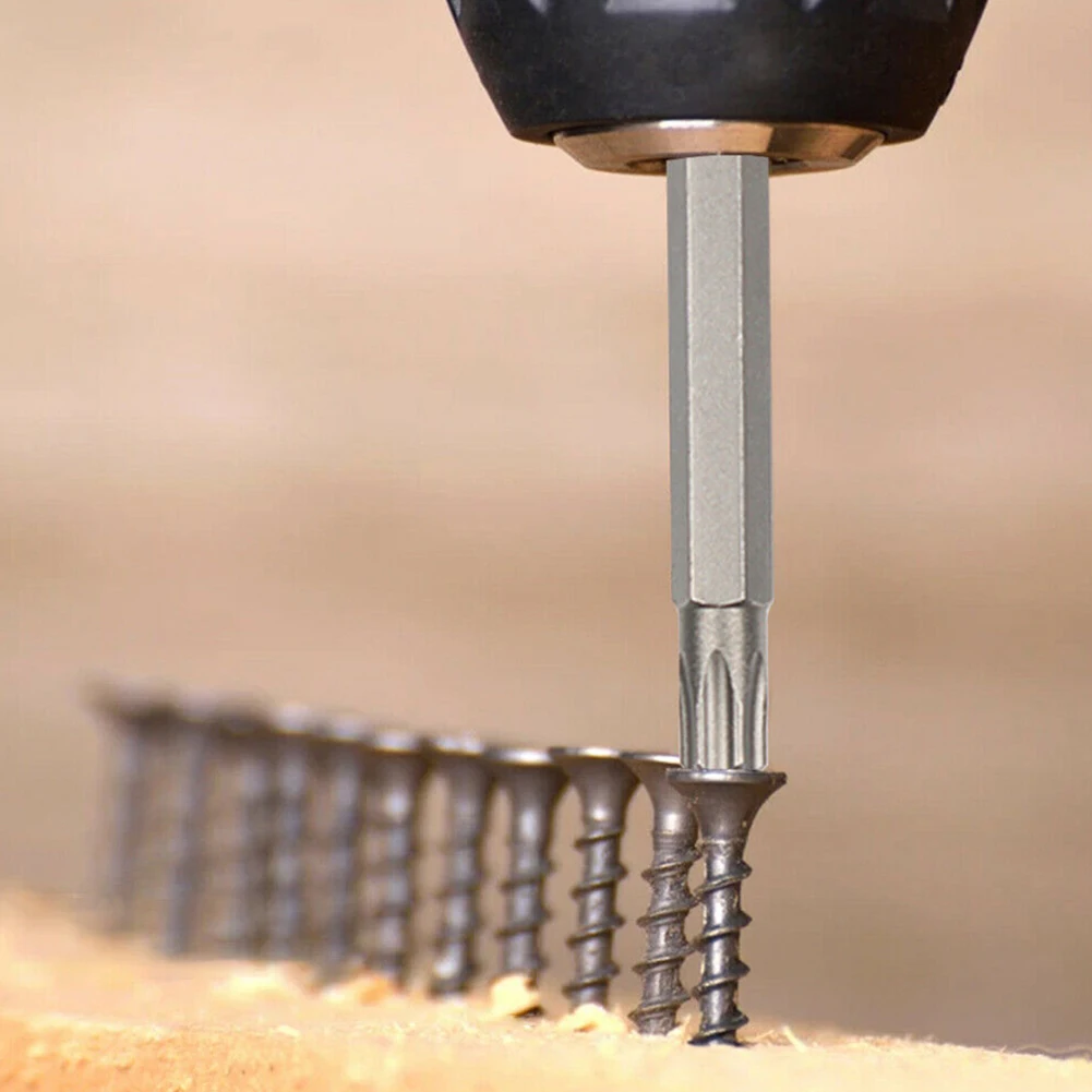 Baja Paduan Magnetik Untuk Mata Obeng Torx 50mm untuk T6 T40 dengan Shank Hex untuk Presisi dan Stabilitas di Ruang Sempit