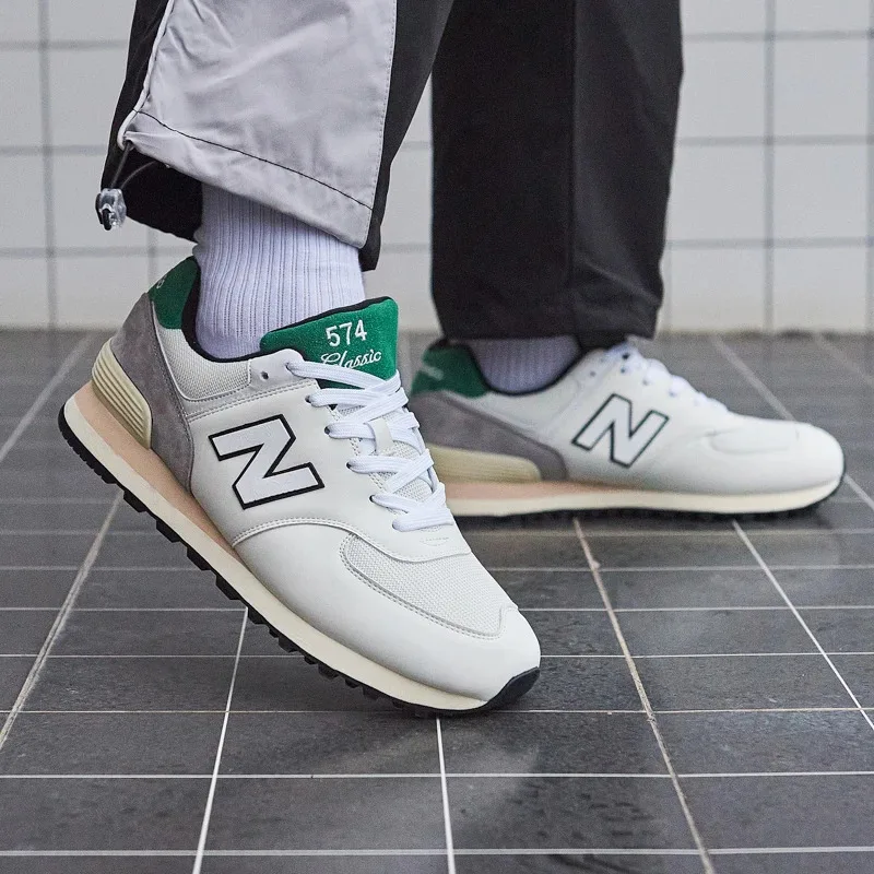 

Men's and women's silver N-shaped dad shoes 1906 couple sports running shoes workwear style